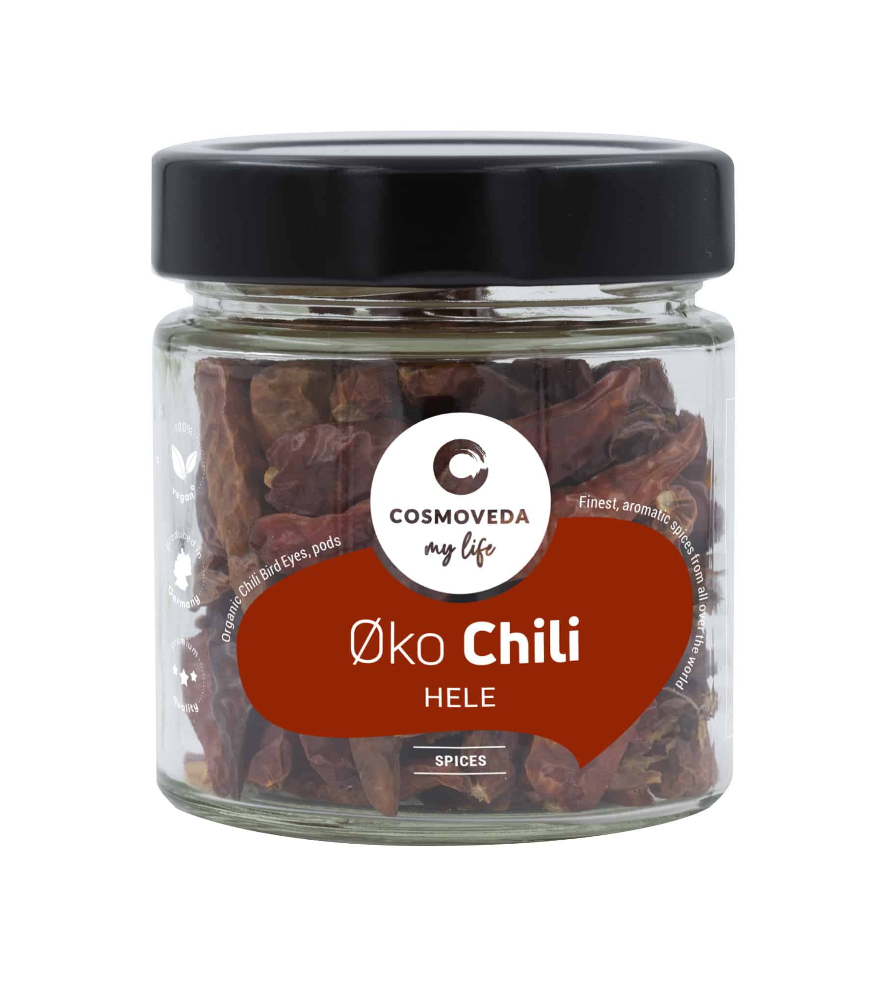 Chili hele stykker (birds eye) 30 g - øko