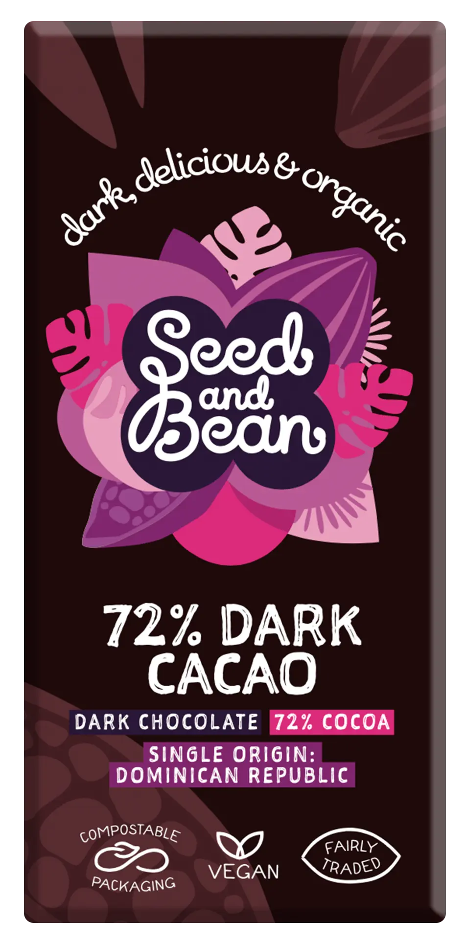 Mørk Chokolade 72% - 75 g - øko
