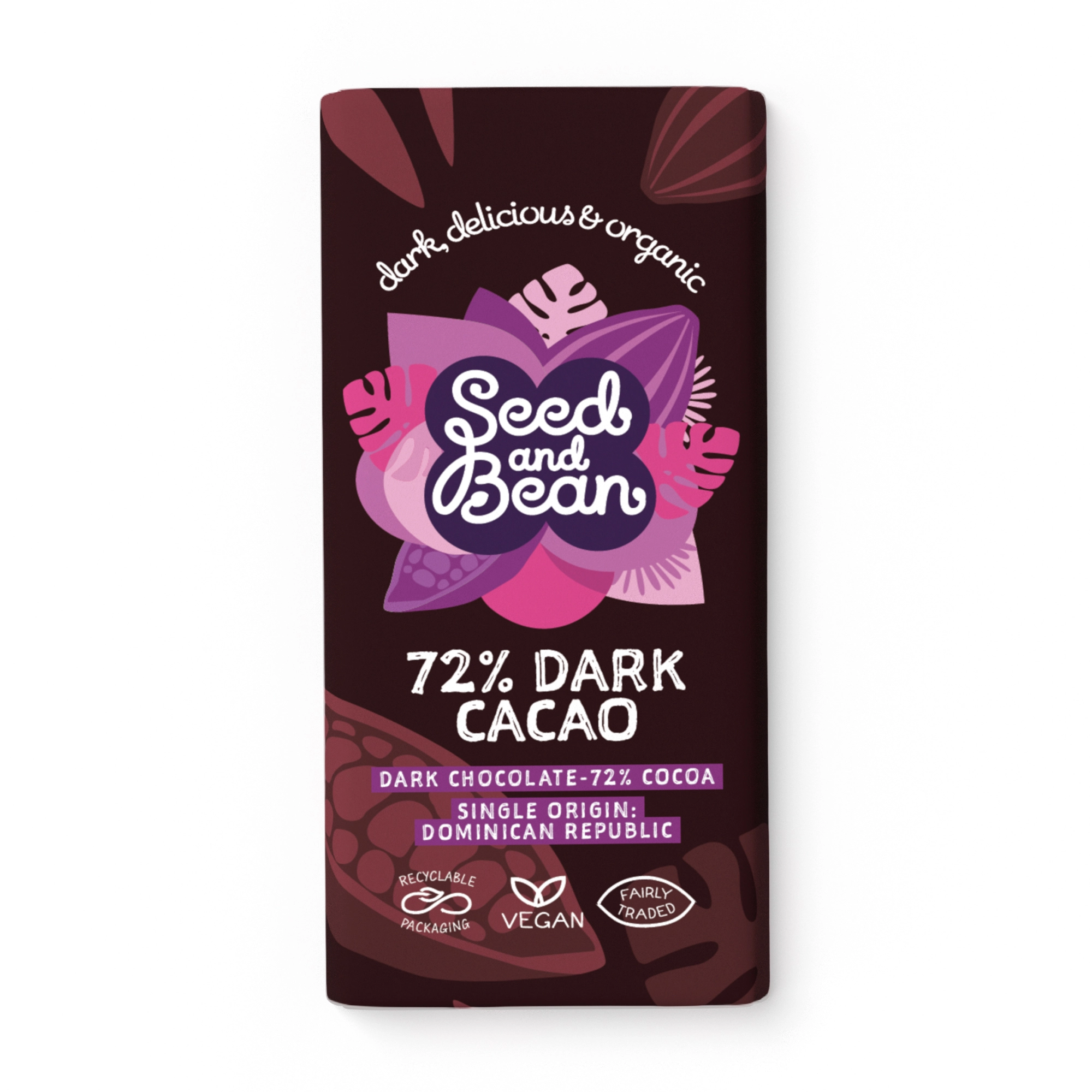 Mørk Chokolade 72% - 75 g - øko