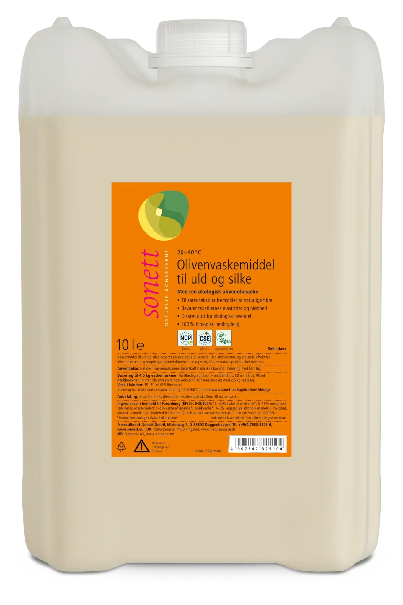 Vaskemiddel uld/silke oliven - 10 l