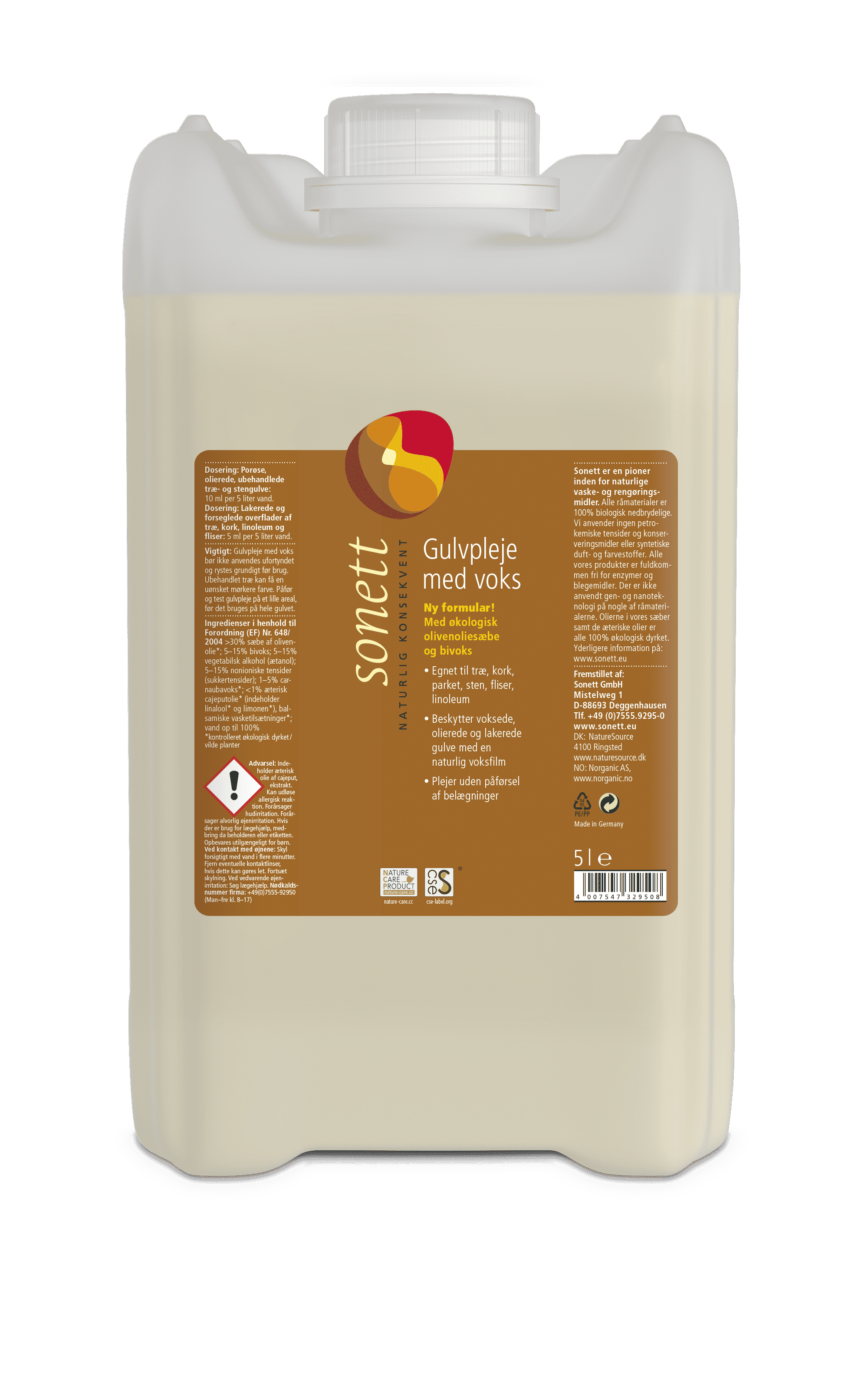 Gulvpleje med voks - 5 l (skaffevare)
