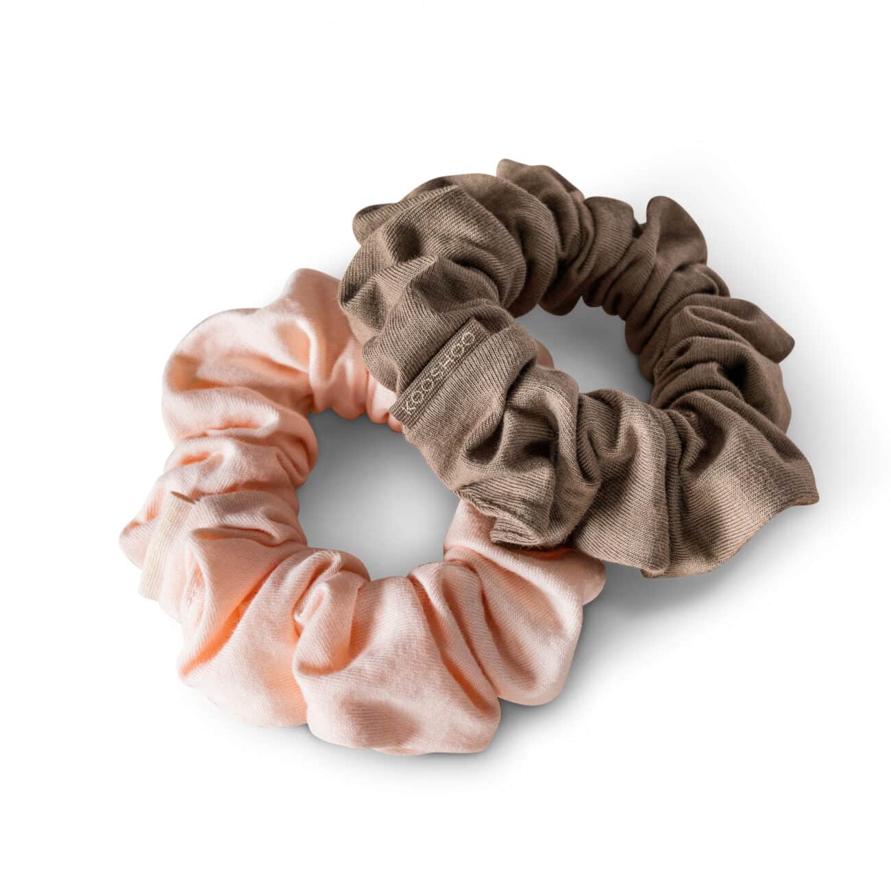 Hår scrunchie Fersken Valnød – øko og plastfri – 2 stk - Image 2
