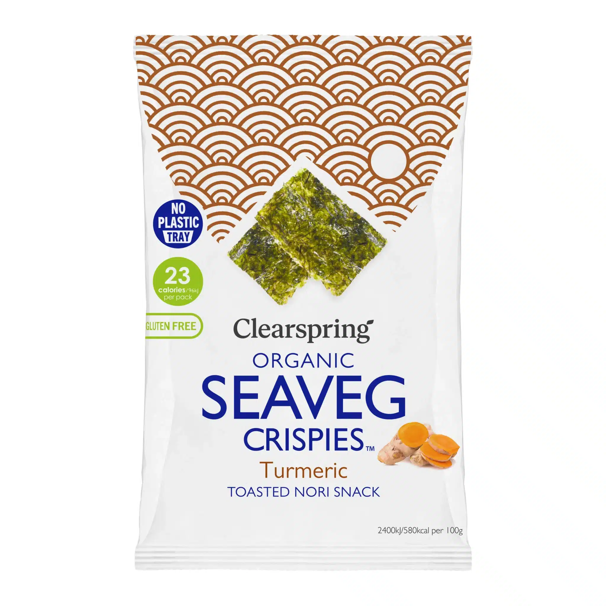 Seaveg Crispies Gurkemeje (tang chips) 4 g - øko