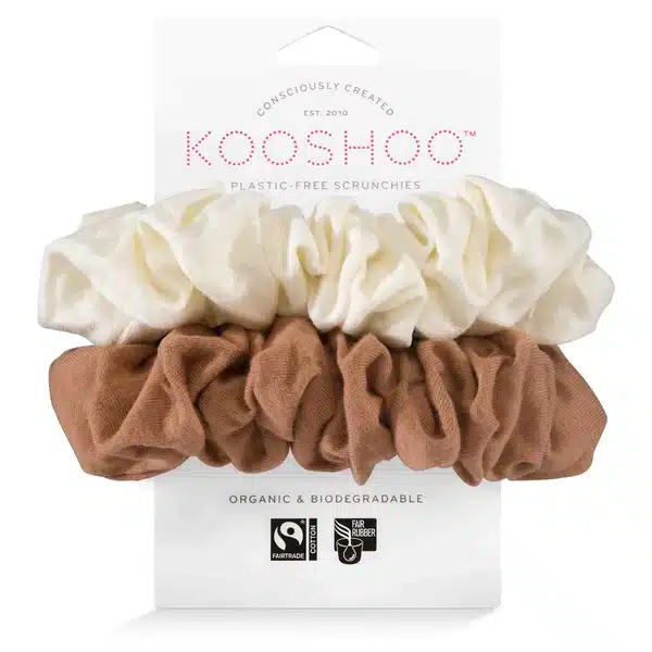 Hår scrunchie Cappuccino – øko og plastfri – 2 stk
