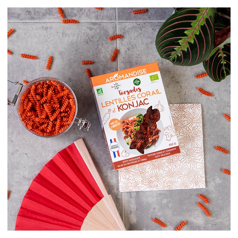 Shirataki og Rød linse fusilli 200 g - øko - Image 2