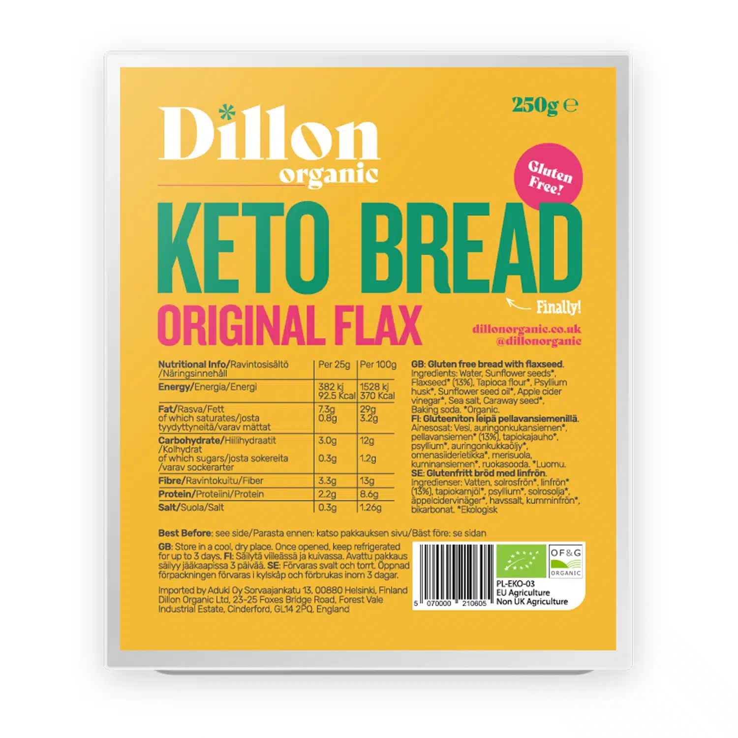 Ketobrød Original m. hørfrø - øko