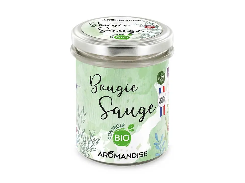 Duftlys Salvie (økologisk kokos) - 150 g
