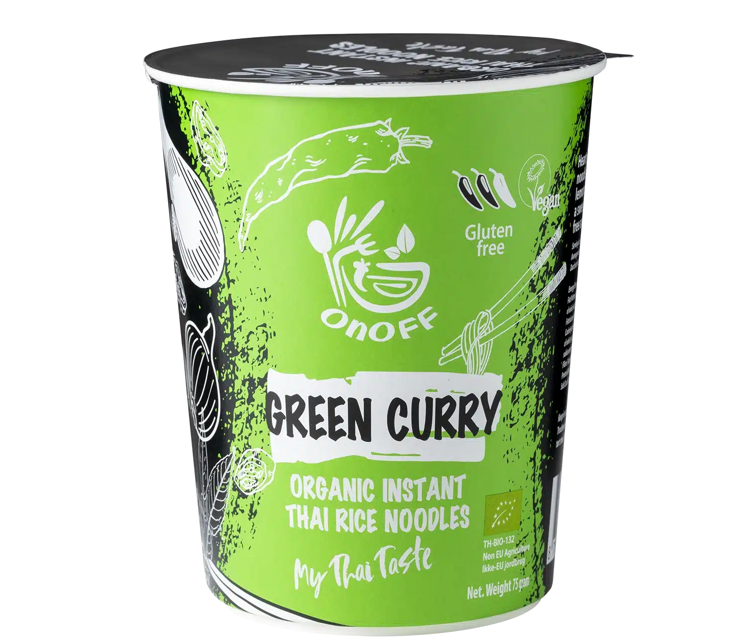 Instant Nudelsuppe Grøn Karry - øko