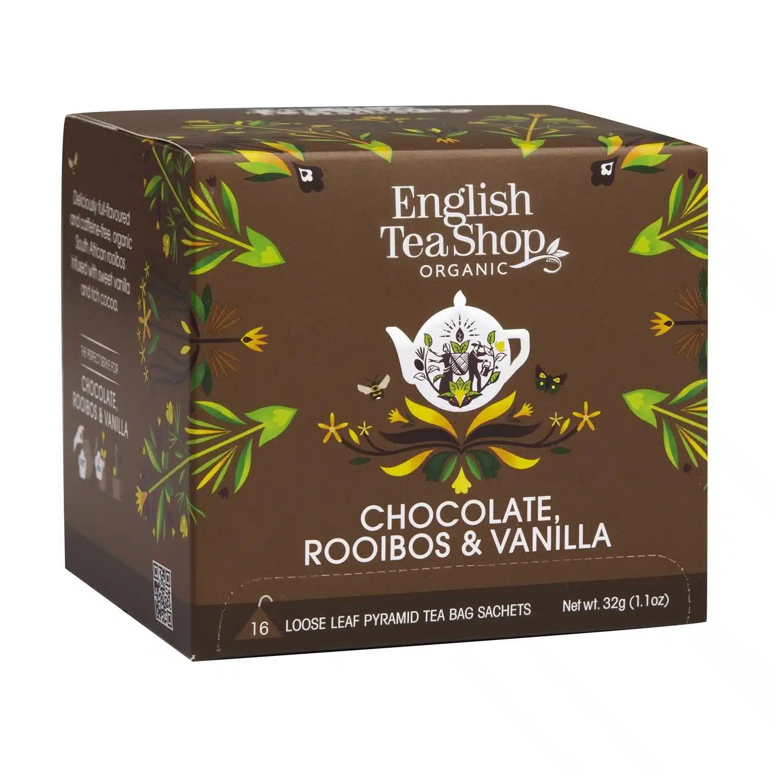 Rooibos, Cocoa & Vanilla Tea (16 pyramideposer) – øko