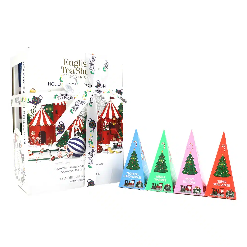Gaveæske Holiday White Prism (12 pyramider) - øko - Image 2