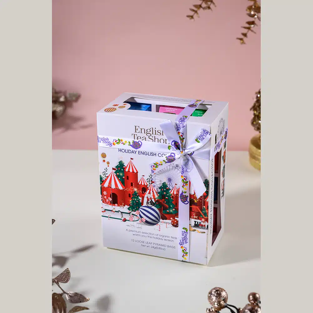Gaveæske Holiday White Prism (12 pyramider) - øko - Image 3