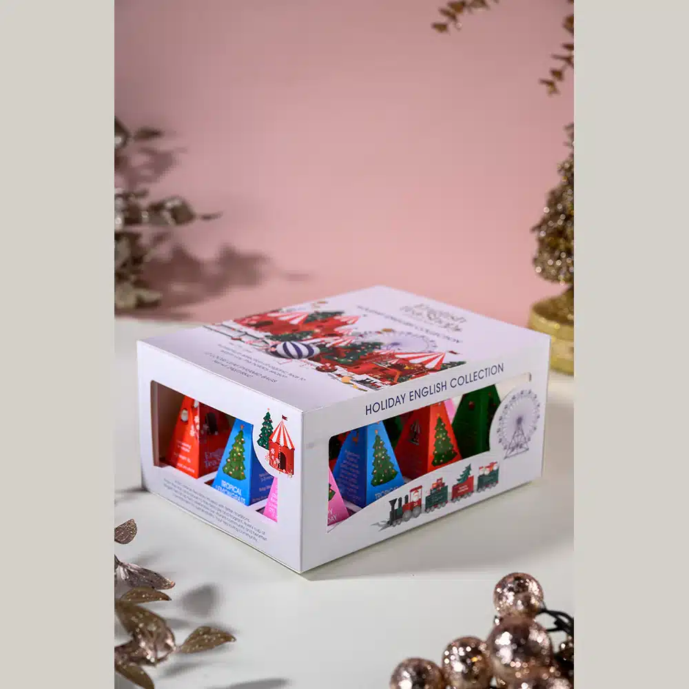 Gaveæske Holiday White Prism (12 pyramider) - øko - Image 4