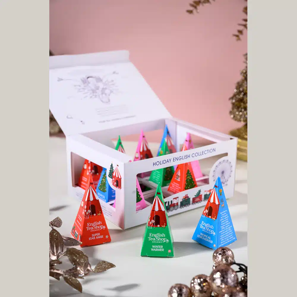 Gaveæske Holiday White Prism (12 pyramider) - øko - Image 5