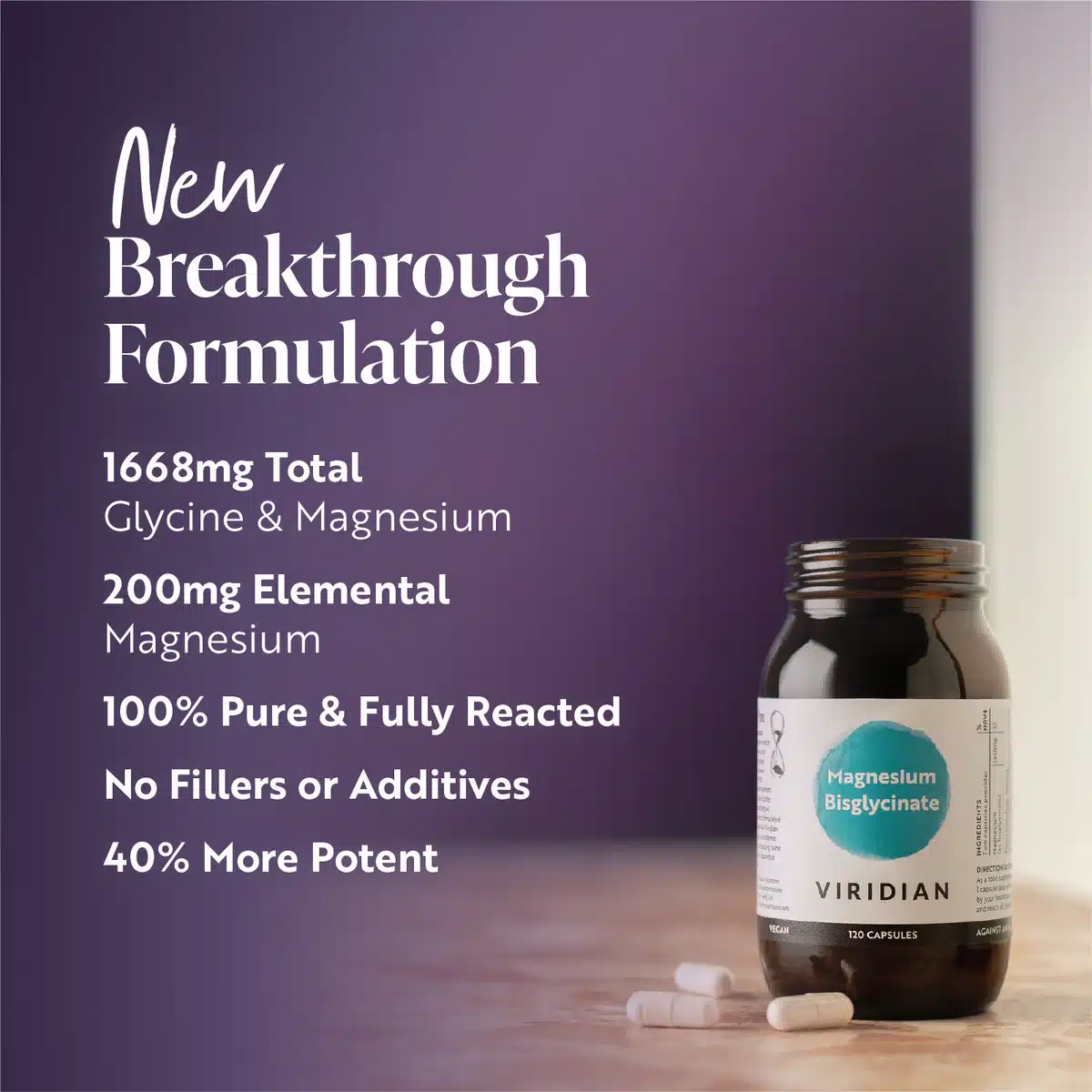 Magnesium Bisglycinate High Potency (60 kapsler) - Image 3
