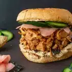 Jackfrugt burger med shiitake og miso
