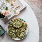 Veganske og glutenfrie matcha mandelkager med Lion’s Mane