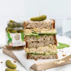 Vegansk kikærtesalat à la tun sandwich